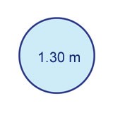 Rund 1.30 m